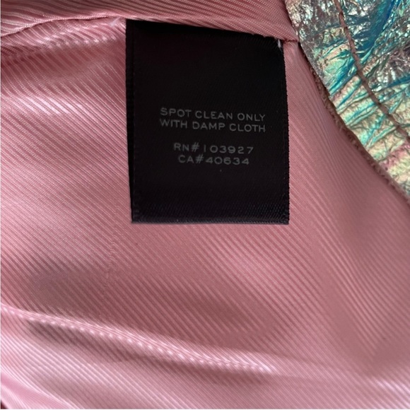 Marc by Marc Jacobs womens size 0 genuine leather mini skirt metallic watermelon - Picture 7 of 9